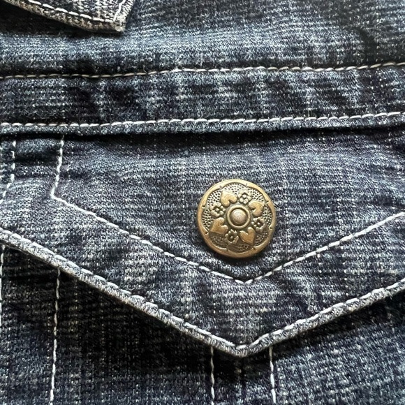 LAL Live A Little Stretch Denim Jean Jacket Women's Size XL Snap Buttons🔥🔥 (C1) - Picture 5 of 5